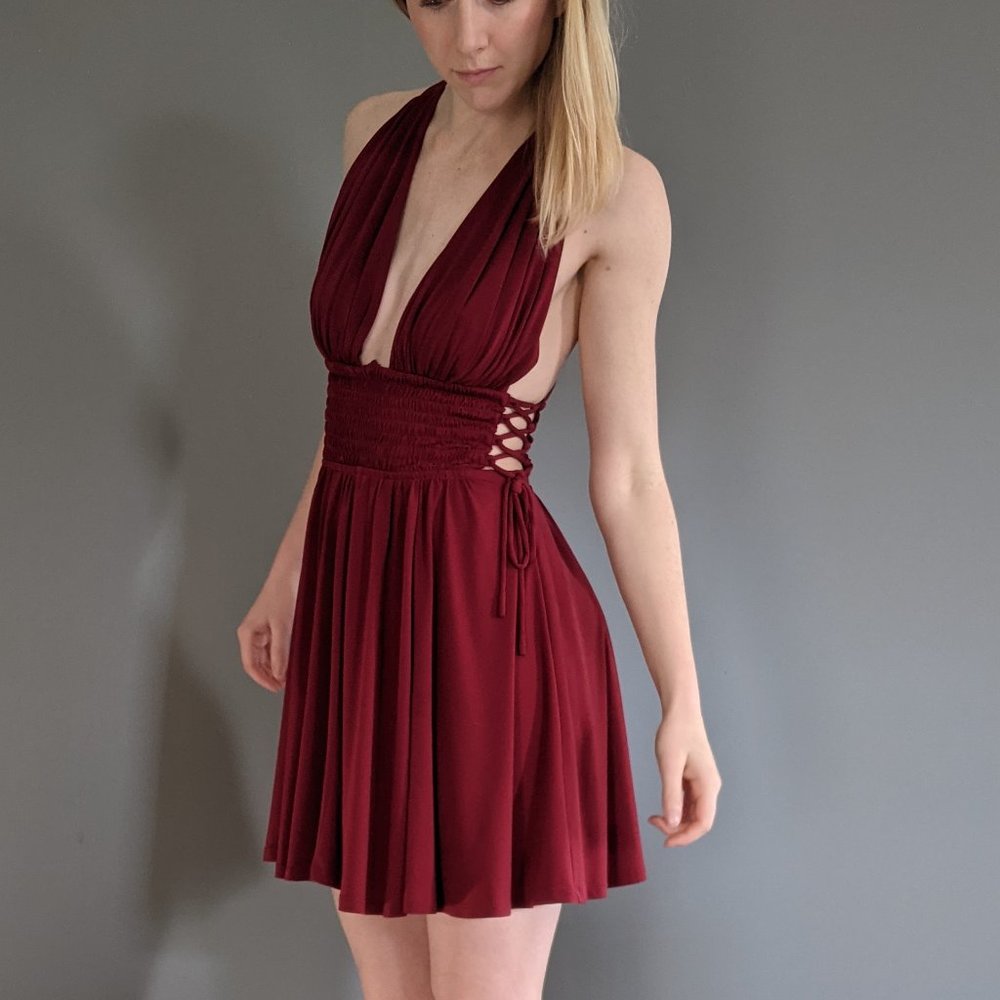 Express Plunging Neckline Dress- Size XS